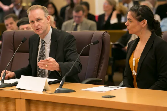 Multnomah County District Attorney Rod Underhill speaks before Multnomah County Board on Crime Victims' Rights Week