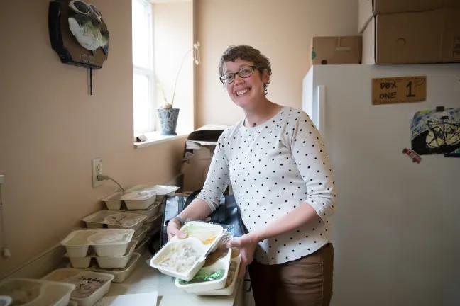 Megan Lewis coordinates the Daily Bread Express, a home-meal program that has served homebound low-income people with HIV and AIDS.