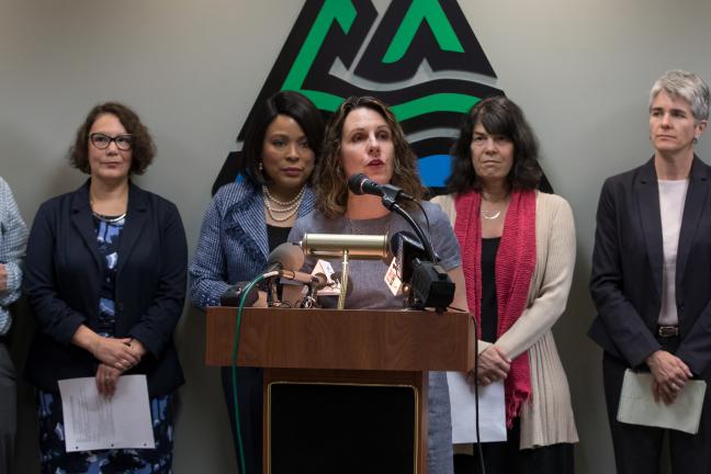 Multnomah County Chair Deborah Kafoury announced a lawsuit challenging the terms of federal teen pregnancy prevention grants.