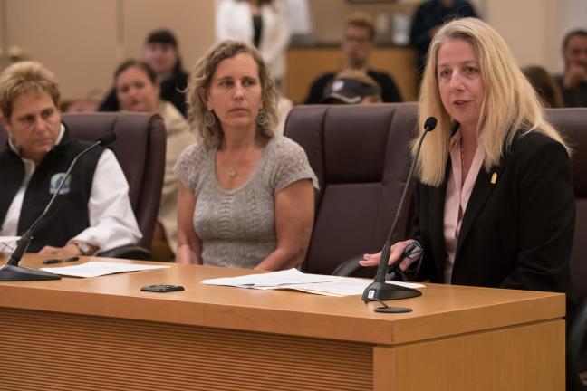 From right: Sharon Harmon of the Oregon Humane Society, community activist Andrea Kozil and Multnomah County Animal Services Director Jackie Rose