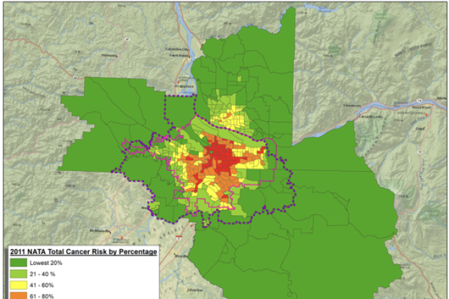 The 2011 data on cancer risk by census tract does not take diesel particulate into account.