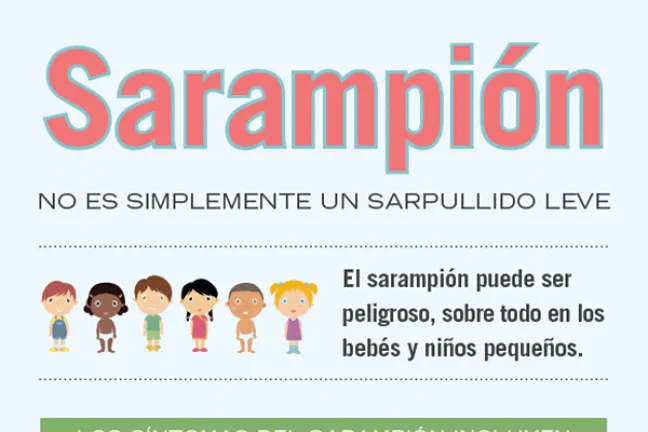 El sarampión es una enfermedad potencialmente grave y muy contagiosa provocada por un virus.