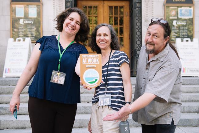 Staff from Central Library worked to achieve the highest level of certification from the Sustainability at Work recognition program.