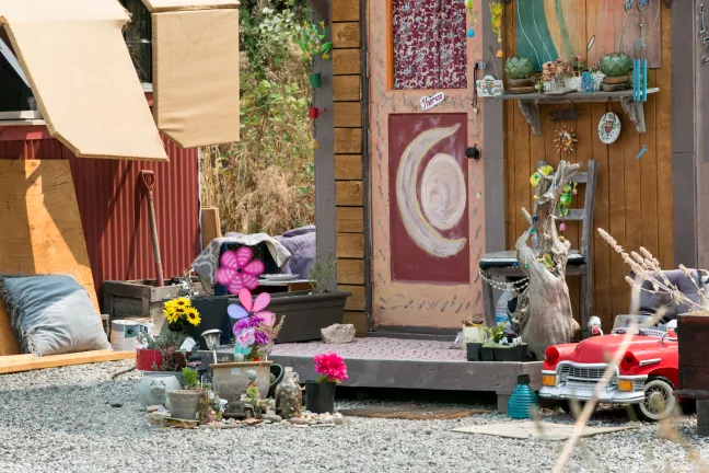 Inside the Kenton Women's Village, August 2018.