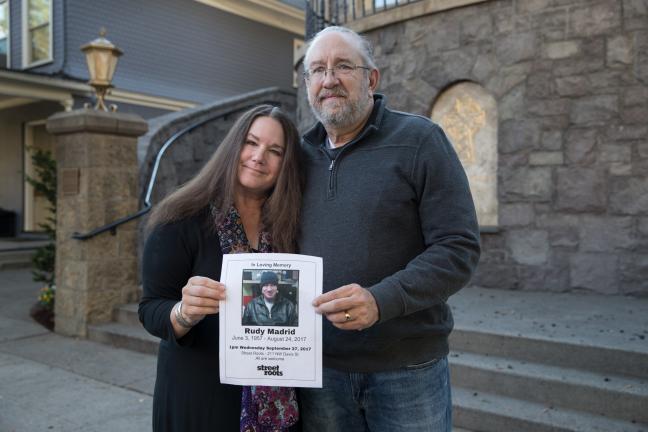 Deborah  and Don Letourneau made firends with a Street Roots Vendor Rudy Madrid, who died while homeless in 2017.