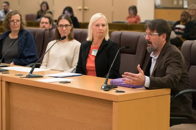 Pacific Crest Trail Association members testify before Board of Commissioners