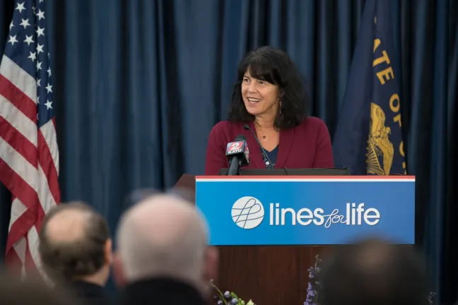 Commissioner Sharon Meieran ribbon cutting