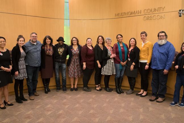 Advocates, staff join as the Board proclaims Dec. 1 World AIDS Day in Multnomah County