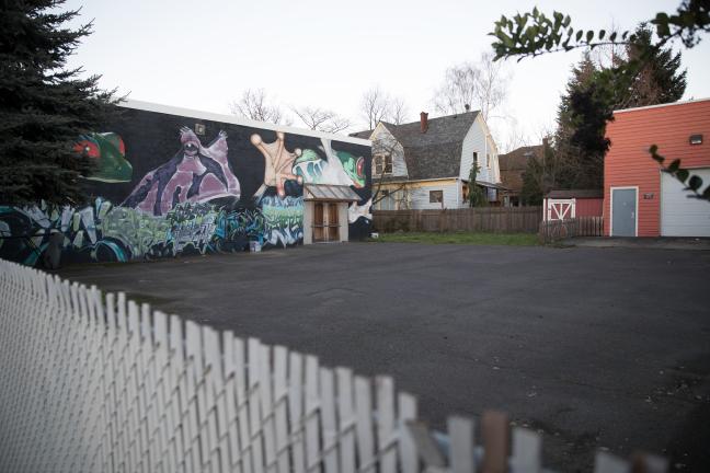 County-owned land on North Williams Avenue that's been donated to the City of Portland for housing. 