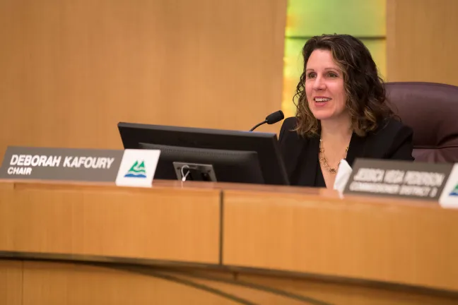 Chair Deborah Kafoury speaks at board briefing on Construction Diversity and Equity Fund. 