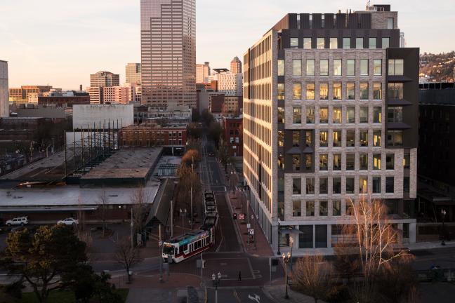 Gladys McCoy Health Department Headquarters at dawn