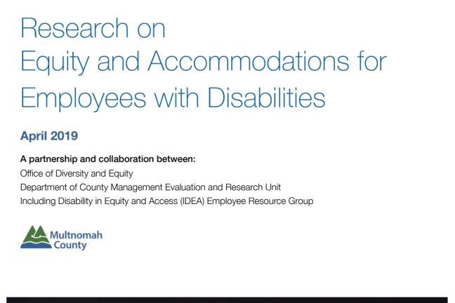 Cover of Research on Equity and Accommodations for Employees with Disabilities