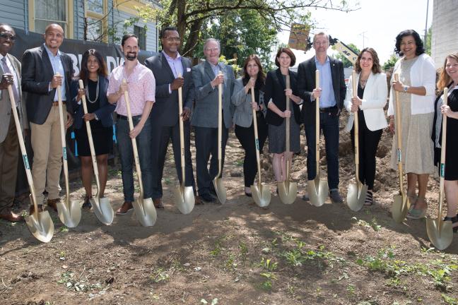 At the North Williams Center groundbreaking ceremony May 30, 2019.