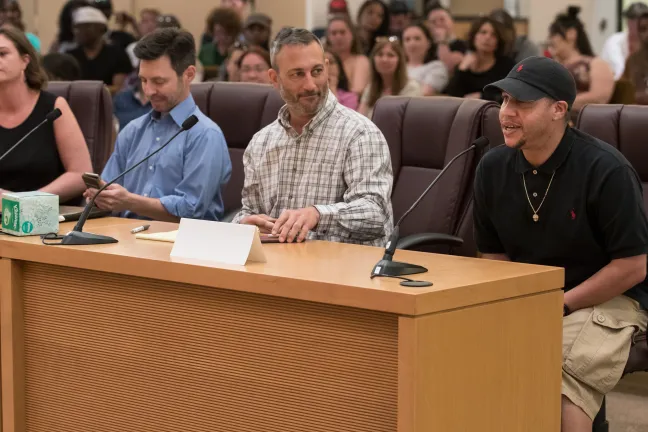 At a County budget hearing May 8, 2019.