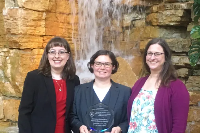 ALGA President Kristine Adams-Wannberg, Principal Auditor Caroline Zavitkovski and Auditor Jennifer McGuirk