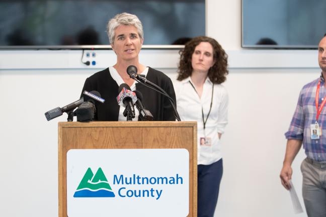 Kim Toevs, Kim Toevs, director of Multnomah County Communicable Disease and Sexually Transmitted Disease Programs, said treatment, condoms and clean syringes help protect against HIV and other infections.