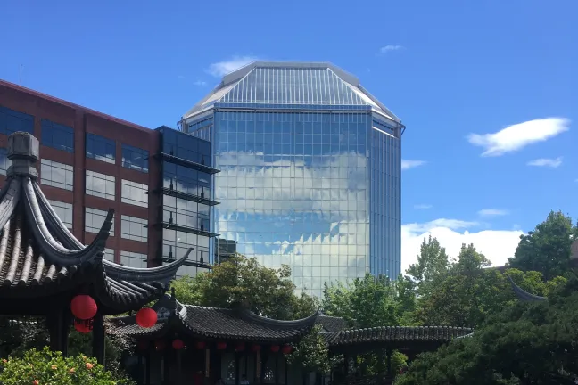 photo of Lan Su Chinese Garden at it's 20th anniversary ground breaking celebration on June 7, 2019.