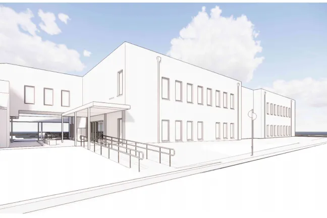Artist rendering of Department of Community Justice Campus in Southeast Portland.