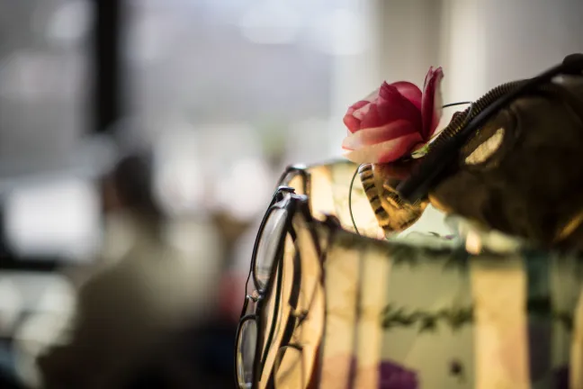 Ty Grove has picked up several trinkets to decorate his home in Southeast Portland.