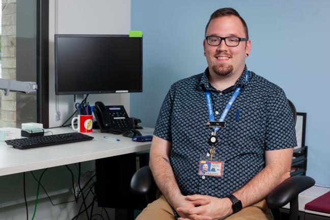 Tim Criswell, the insurance navigator at Multnomah County’s STD Clinic, helps make sure patients don't have to pay for PrEP