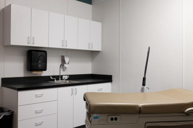 The built-in health clinic at the Laurelwood Center.