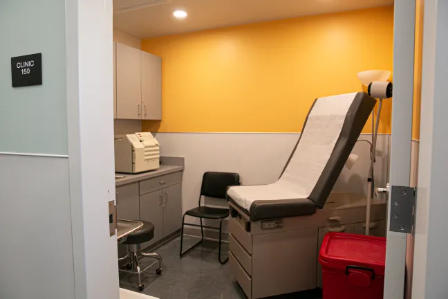 The clinic at the River District Navigation Center.