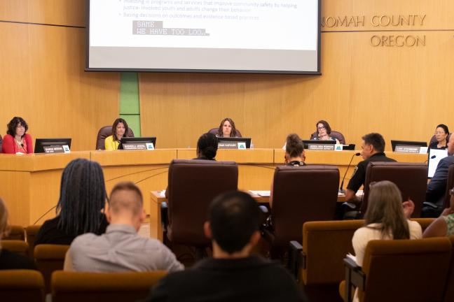 The Multnomah County Board of Commissioners on Tuesday heard updates on $5.4 million in looming cuts to public safety programs Countywide after a significant reduction in funding from the Oregon Legislature. 