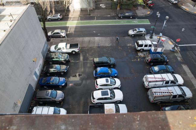 a parking lot, adjacent to the building at 333 SW Park will provide space for a plaza at the future behavioral health resource center