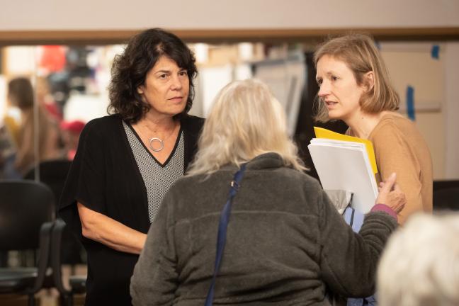 Commissioner Sharon Meieran and chief of staff, Katie Shriver.