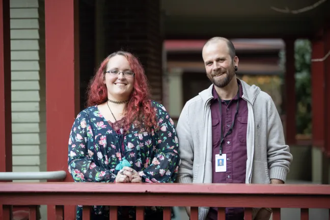 Cascadia Behavioral Healthcare managers for Glisan Street STP pose for photo.