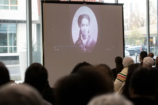 Video shows the face of Louisa Flowers, the namesake of the Louisa Flowers Apartments opened Nov. 14, 2019.