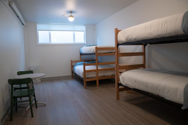 A bedroom in Portland Homeless Family Solutions' Family Village shelter in Lents, which opened Dec. 16, 2019.