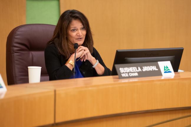 Commissioner Susheela Jayapal leads Multnomah County's Sex Trafficking Collaborative.