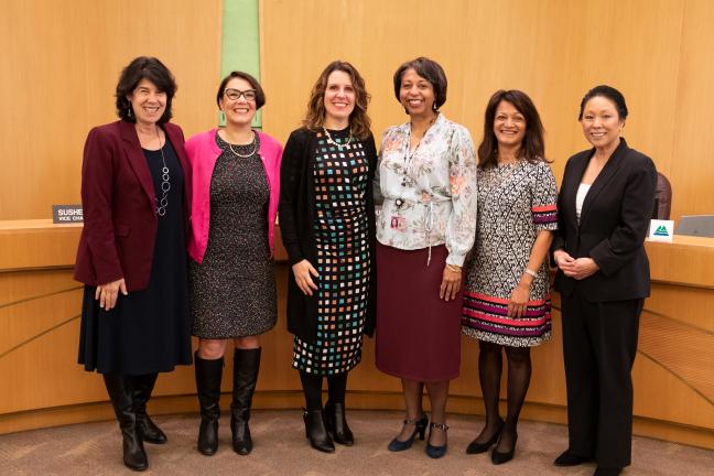 The Board of Commissioners honors Integrated Clinical Services Director Vanetta Abdellatif.