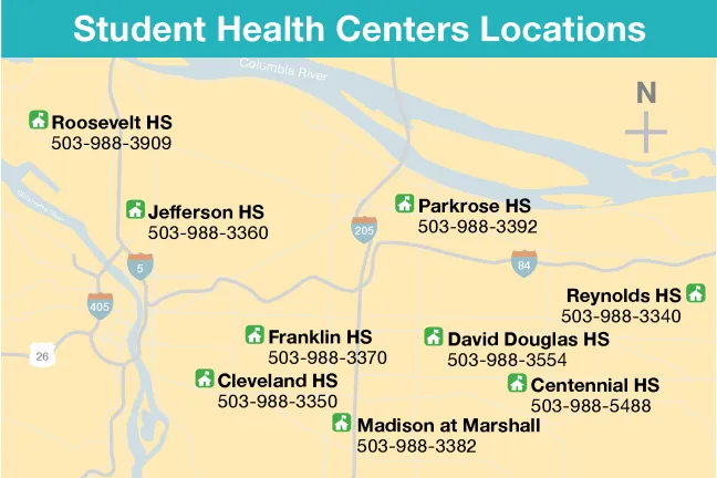 Multnomah County supports student health centers across the county.