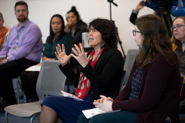 Commissioner Sharon Meieran championed the Call to Action on climate change.