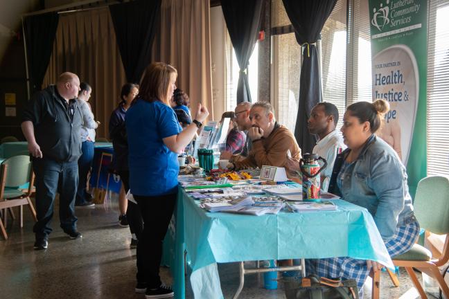 Several organizations sponsored information booths.