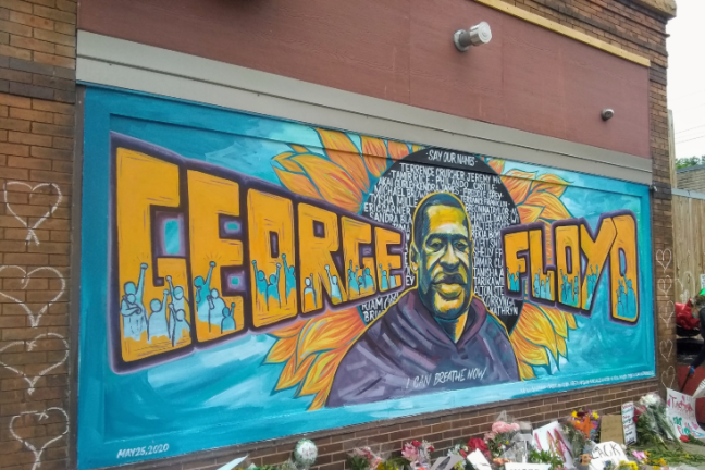 A mural honoring George Floyd in south Minneapolis, and remembering others killed by police.