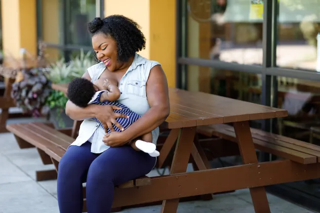 Billiethia Broussard, a medical assistant at Rockwood clinic and member of the county's Workforce Equity Strategic Plan Committee, nursed her son for 18 months.