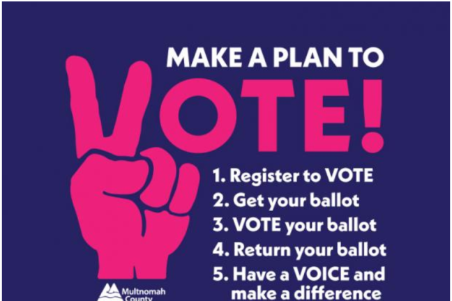 Image that says, Make a plan to vote. 