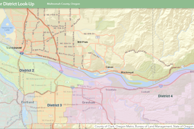 Multnomah County Commissioner Districts 2020