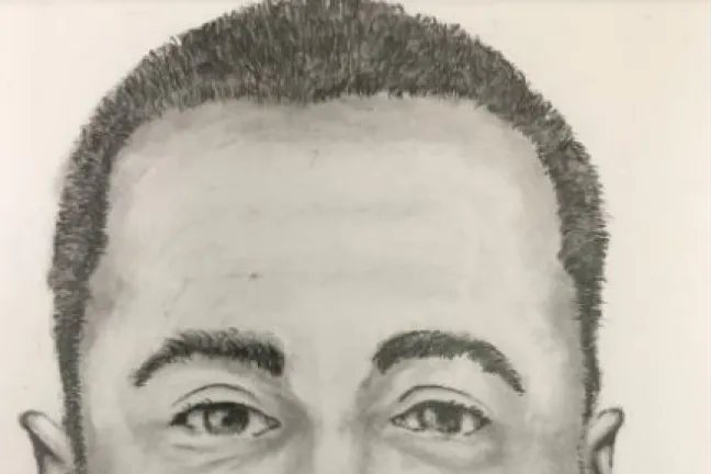 Boceto de un hombre no identificado encontrado muerto en Portland el 12 de enero de 2021