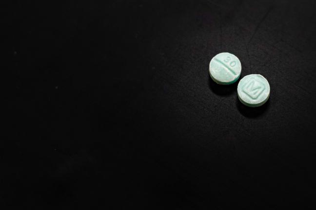 Counterfeit prescription pills seized in March 2021 by the Multnomah County Sheriff's Office