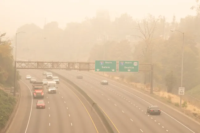 Smoky skies above Multnomah County, Sept. 16, 2020