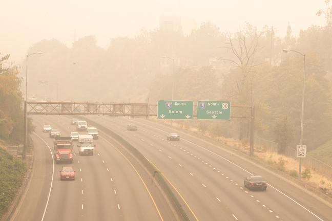 Smoky skies above Multnomah County, Sept. 16, 2020