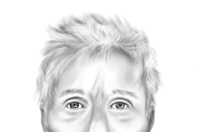 Boceto de una mujer no identificada que murió el 2 de mayo de 2021