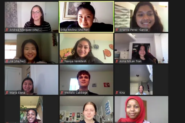 Group Picture of Mini Grant recipients with YAV members