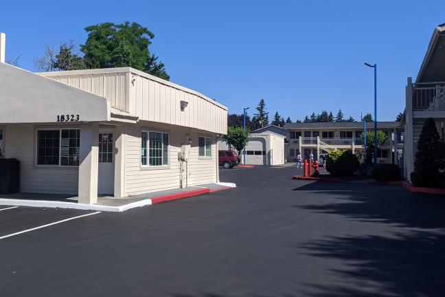 The Stark Street Shelter operated by Do Good Multnomah, under contract with the Joint Office.