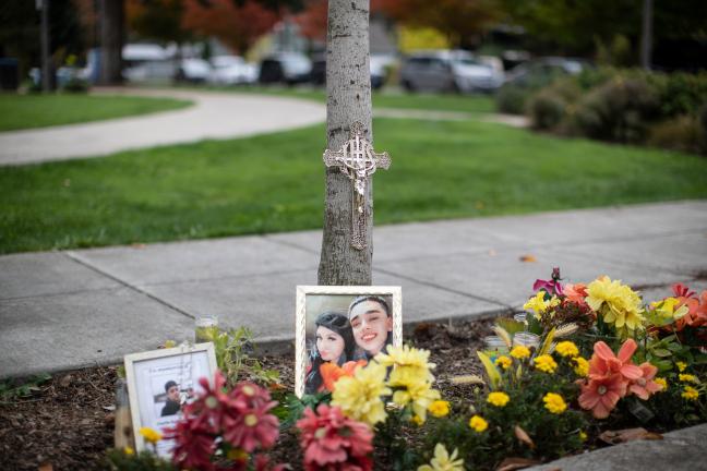 The event, at Kʰunamokwst Park in Northeast Portland, included a moment of silence for lives lost to violence.