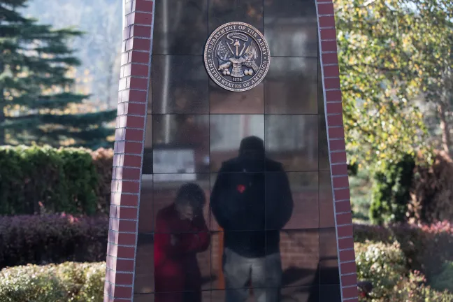 En el Memorial de los Héroes en Gresham en 2018.